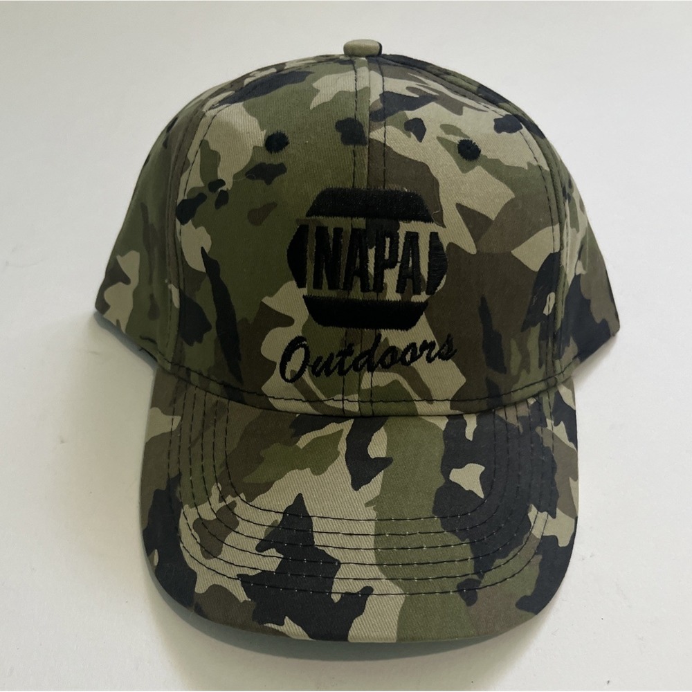 NAPA Outdoors Camo Baseball Hat Adult OSFM Adjustable Green‎ Black Brown Hat